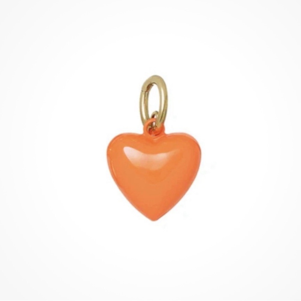 ROXANNE ASSOULIN Mini Puffy Heart Charm in orange firm price